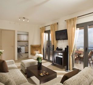 The Living Room with impeccable views of the Mirabello Bay
